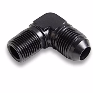 EARLS - AN MALE / NPT MALE - 90° - ALLOY - BLACK