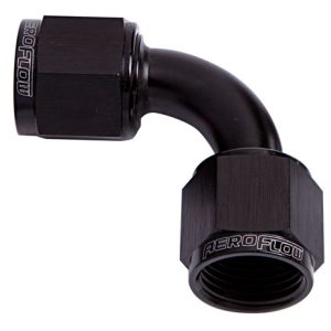 AEROFLOW - AN FMEALE / FEMALE - 90° - BLACK - ALLOY