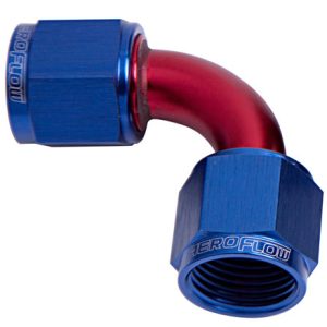 AEROFLOW - AN FMEALE / FEMALE - 90° - BLUE/RED - ALLOY