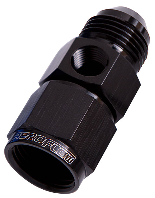 AEROFLOW - AN MALE / FEMALE - 1/8" PORT - STR - BLACK - ALL