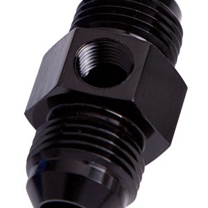 AEROFLOW - AN MALE / MALE - 1/8" PORT -  STR - BLACK - ALLOY