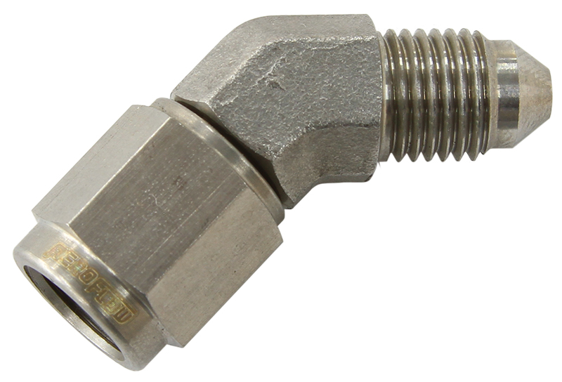 AEROFLOW - AN MALE / FEMALE - 45° - STAINLESS
