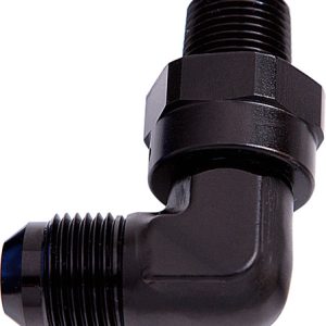 AEROFLOW - AN MALE / NPT MALE - 90° - ALLOY - BLACK